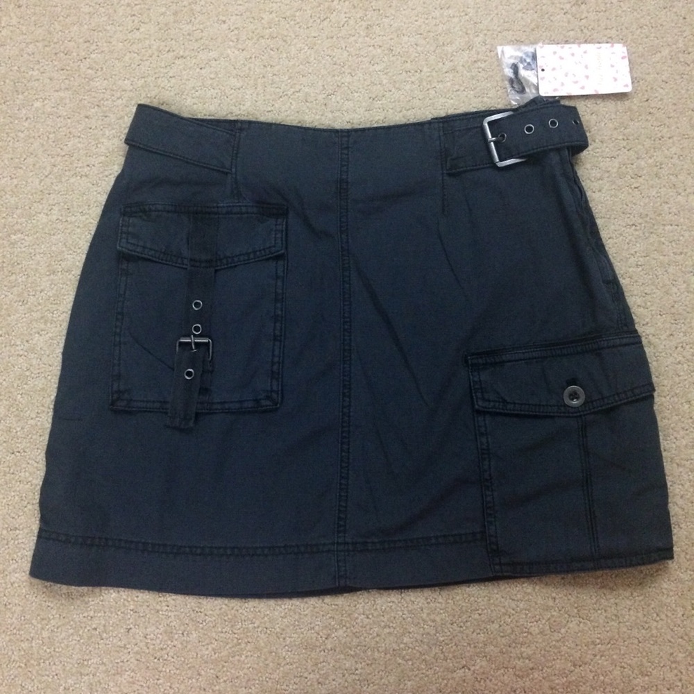 Free People Cargo-Style Skirt Buckles Pockets - Picture 2 of 8